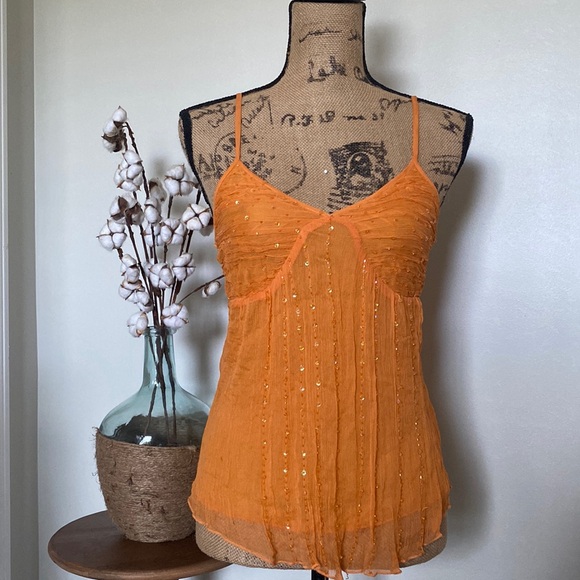 🚨[SOLD] Vintage Y2K Flowy Tank - Picture 1 of 8